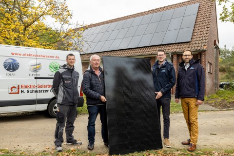 Neue Photovoltaikanlage am Wasserwerk Hohe Ward