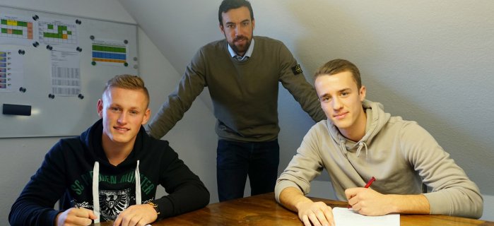 U19-YOUNGSTARS Adrian Knüver und Julian Conze werden im Sommer Profis
